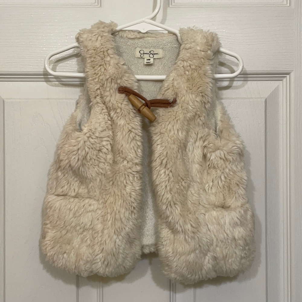 Girl’s furry vest by Jessica Simpson